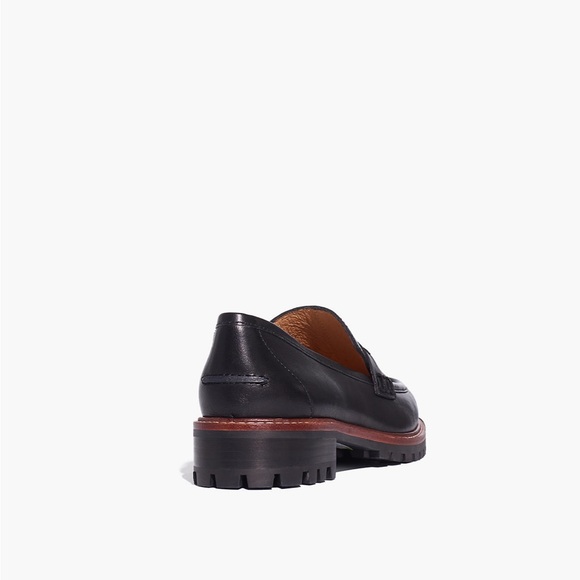 Madewell Black Leather Lug Sole Penny Loafers - Picture 5 of 5